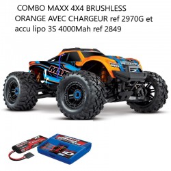 COMBO MAXX 4X4 BRUSHLESS OARANGE