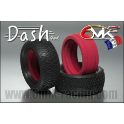 TI110V - Pneus 1/10 Dash AV 4WD vert (la paire + insert ULTRA)