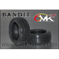 T80018 - Pneus bandit en gomme 0/18 + insert + jante (la paire)